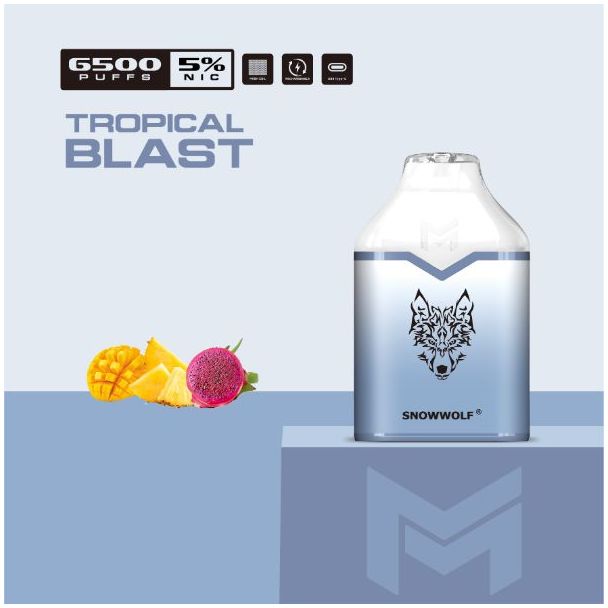 Tropical Blast Snowwolf Mino 6500 Puffs Single Disposable