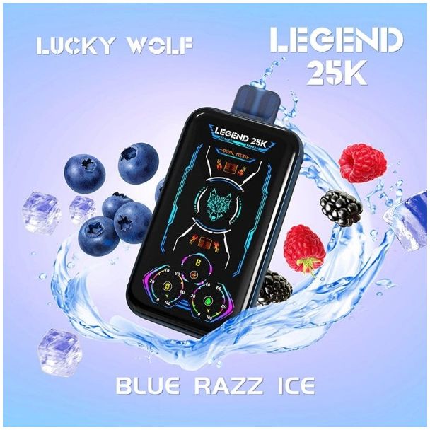 SnowWolf Lucky Wolf Legend 25K Disposable - Blue Razz Ice