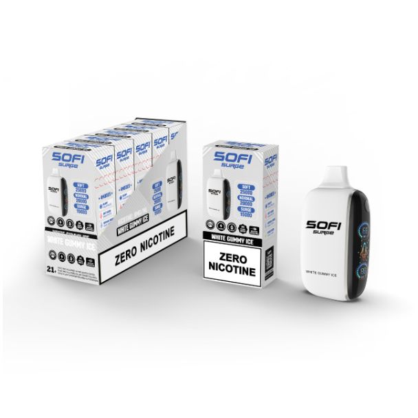 SOFI Surge 25,000 Puffs Zero Nicotine Disposable White Gummy Ice