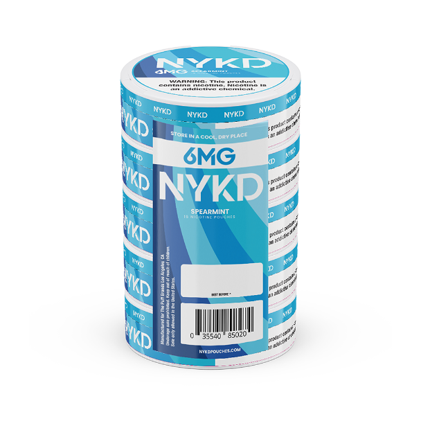 Best Deal NYKD Nicotine Pouches 20ct Can (5 Pack) - Spearmint 6mg