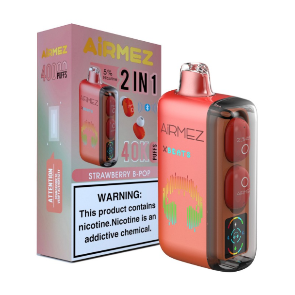Best Deal AirMez X-Beats 40,000 Puffs Disposable - Strawberry B-Pop