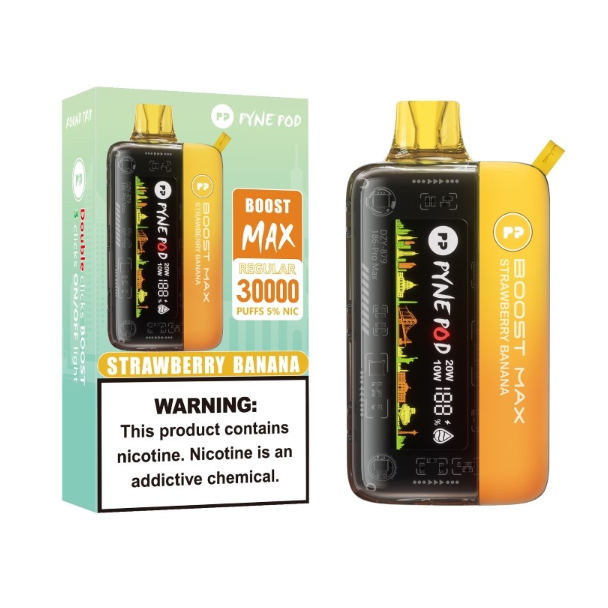 Best Deal Pyne Pod Boost Pro Max 30,000 Puffs Disposable - Strawberry Banana