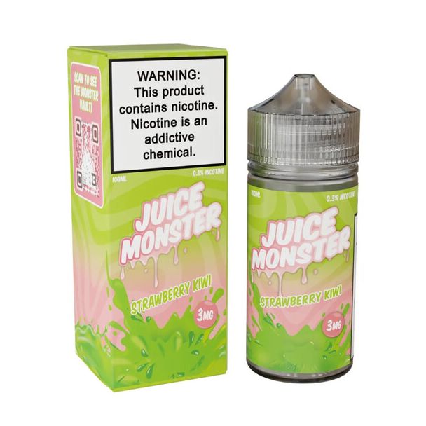 Juice Monster Series E-Liquid 100mL (Freebase) - Strawberry Kiwi