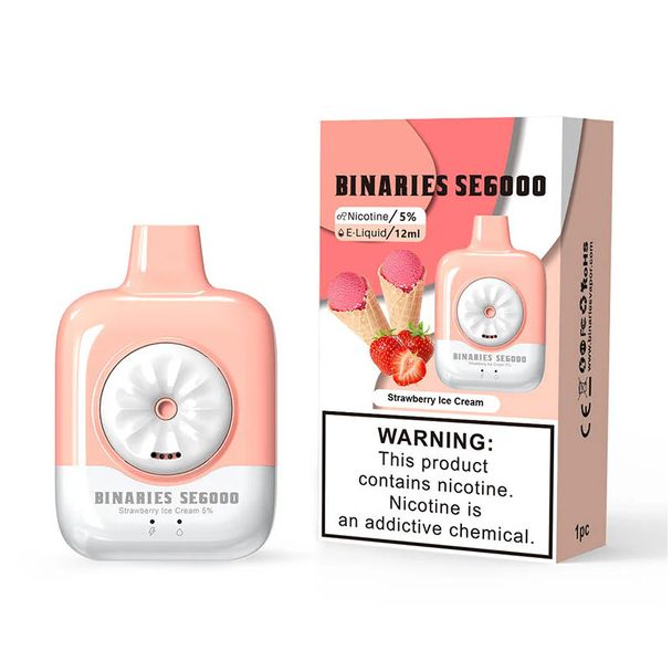 Best Deal HorizonTech Binaries Cabin SE6000 Puffs Disposable - Strawberry Ice Cream
