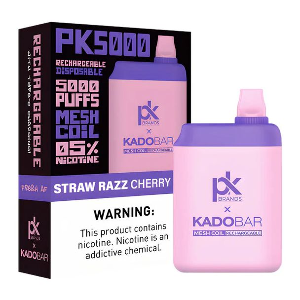 Best Deal Pod King x Kado Bar PK5000 Disposable - Straw Razz Cherry