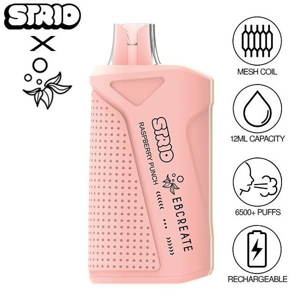 Raspberry Punch Strio EbCreate 6500 Puffs Flavors