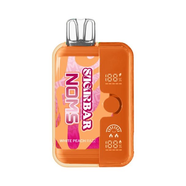 Sugar Bar x Noms Dual Turbo 18000 Puffs Rechargeable Disposable - White Peach Razz