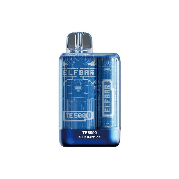 Elf Bar TE5000 5000 Puffs Single Disposable Blue Razz Ice