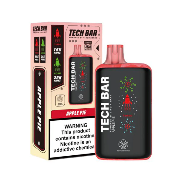 Tech Bar 25000 Puffs Disposable-Single Disposable-5%-25mL - Apple Pie