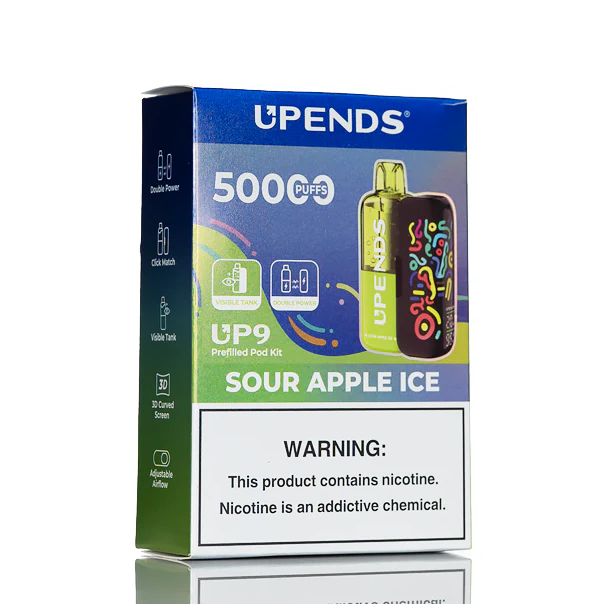 UPENDS UP9 50K Puffs Disposable Kit Sour Apple Ice