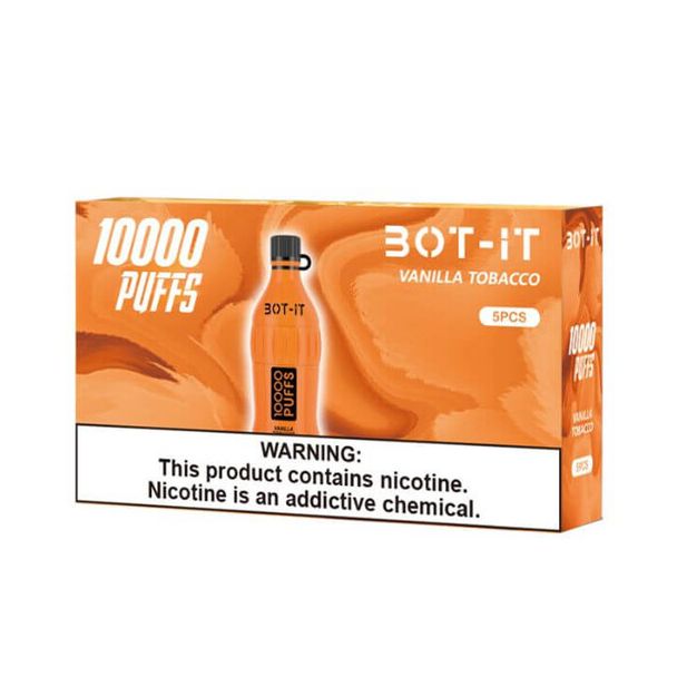 Best Deal BOT-IT 10000 Puffs Disposable 5 Pack - Vanilla Tobacco