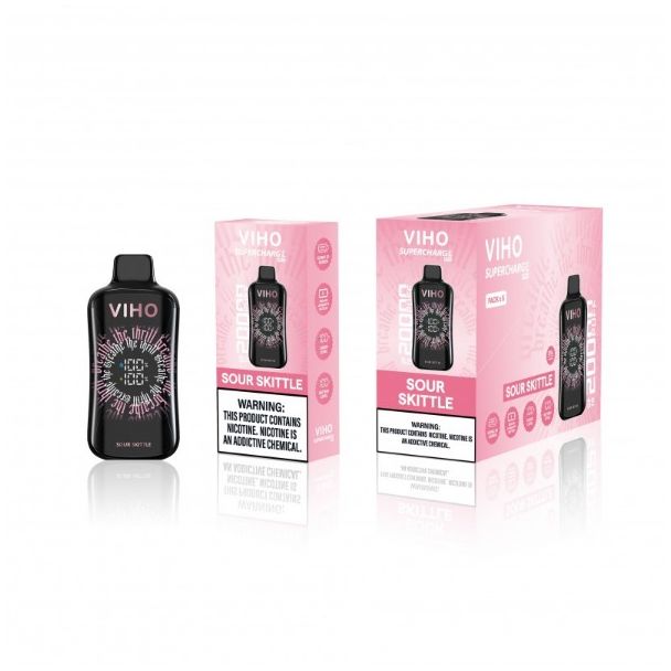 VIHO Supercharge Pro 20,000 Puffs Disposable - Sour Skittle