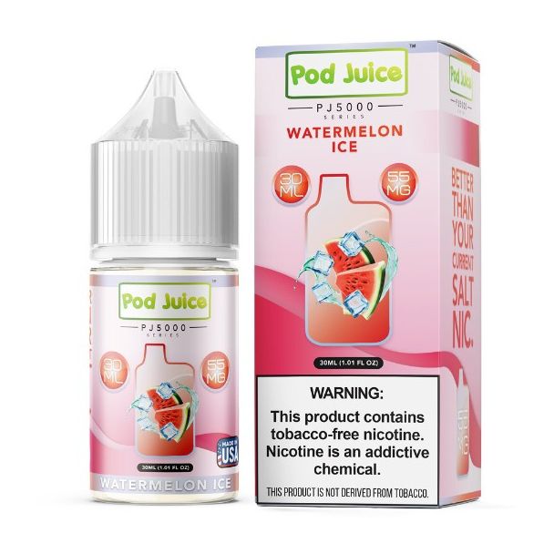 Best Deal Pod Juice TFN PJ5000 Salt Series E-Liquid 30mL (Salt Nic) - Watermelon Ice