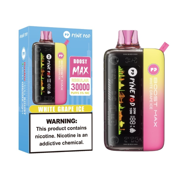 Best Deal Pyne Pod Boost Pro Max 30,000 Puffs Disposable - White Grape Ice