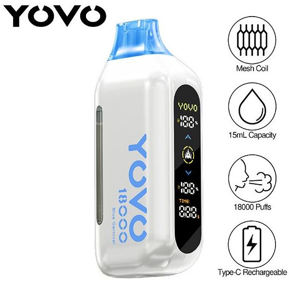 YOVO Ultra 18000 Puffs Disposable Blue Carnival