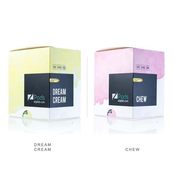 Dream Cream & Chew Ziiplab ZPods Synthetic Nicotine Pod Cartridge 5-Pack Bulk Deal!