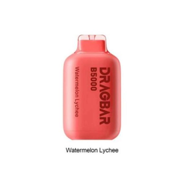 Watermelon Lychee ZoVoo DragBar 5000 Puffs Disposable 5-Pack Bulk Price!